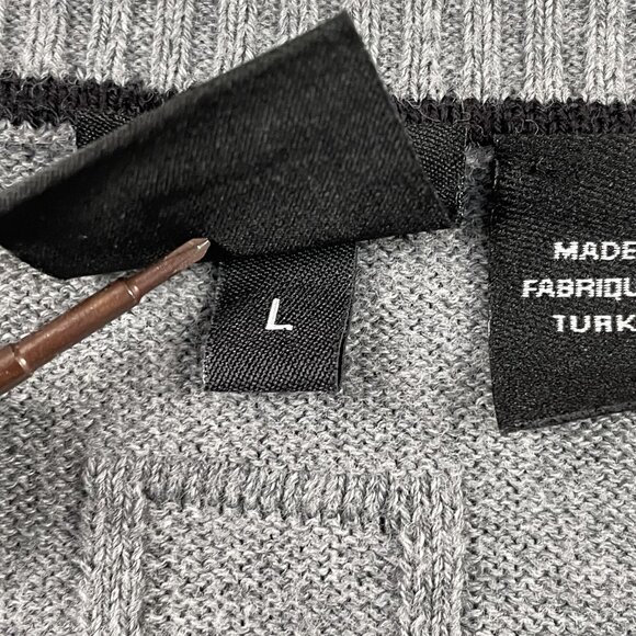 Hugo Boss Sweater Mens Large Grey Midler VNeck Regular Fit Pullover - Picture 5 of 9